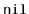 $ \mathtt{nil}$