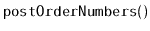 $ \mathtt{postOrderNumbers()}$