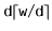 $ \ensuremath{\mathtt{d}}\lceil
\ensuremath{\mathtt{w}}/\ensuremath{\mathtt{d}}\rceil$