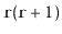 $ \ensuremath {\mathtt {r}}(\ensuremath {\mathtt {r}}+1)$