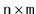 $ \ensuremath{\mathtt{n}}\times\ensuremath{\mathtt{m}}$