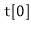 $ \mathtt{t[0]}$