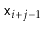 $ \ensuremath{\mathtt{x}}_{i+j-1}$