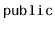 $ \mathtt{public}$