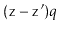 $ (\ensuremath{\mathtt{z}}-\ensuremath{\mathtt{z}}')q$