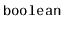 $ \mathtt{boolean}$