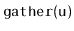 $ \mathtt{gather(u)}$