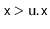 $ \ensuremath{\mathtt{x}}> \ensuremath{\mathtt{u.x}}$