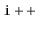 $ \mathtt{i++}$