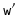$ \mathtt{w'}$
