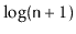 $ \log(\ensuremath{\mathtt{n}}+1)$