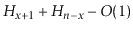 $ H_{\ensuremath{\ensuremath{\ensuremath{\mathit{x}}}}+1} + H_{\ensuremath{\ensu...
...uremath{\mathit{n}}}}-\ensuremath{\ensuremath{\ensuremath{\mathit{x}}}}} - O(1)$
