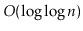 $ O(\log\log \ensuremath{\ensuremath{\ensuremath{\mathit{n}}}})$