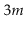 $ 3m$